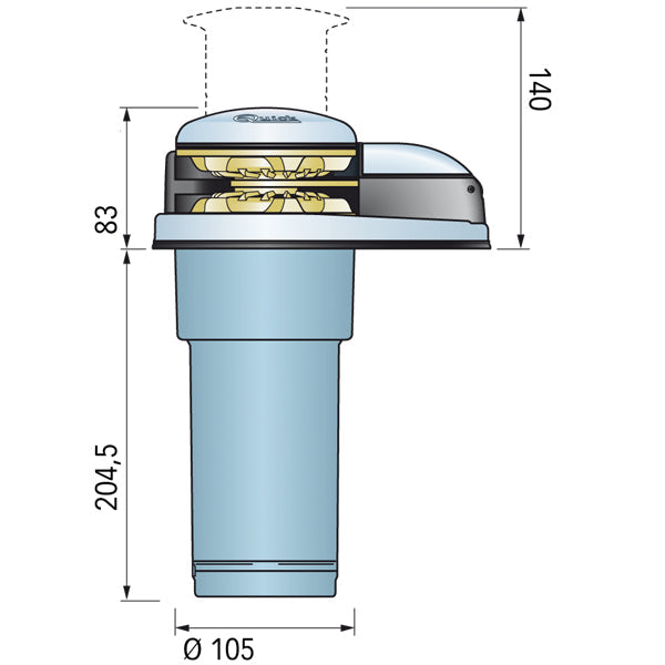 Quick ankerspil Prince DP2E 1000 wind 800W 12V 8mm kæde-2