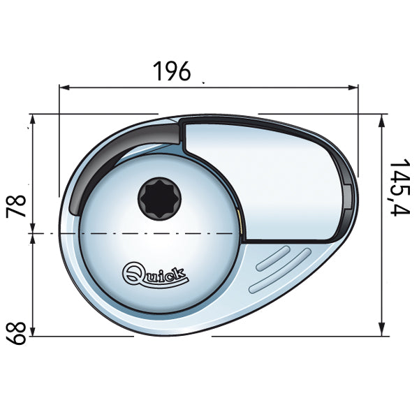 Quick ankerspil Prince DP2E 1000 wind 800W 12V 8mm kæde-3