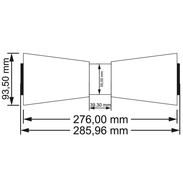 Kølrulle blå 286x93mm hul ø21mm-2