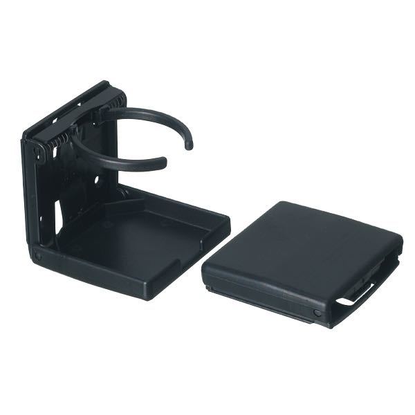 Flaskeholder plast justerbar sort-1