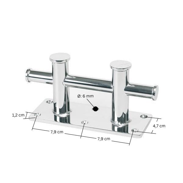 Bro pullert RF stål dobbelt 180 x 70mm H-98mm-2