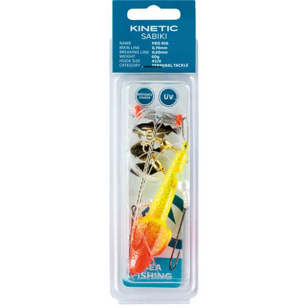 Kinetic Sabiki pro fladfisk gul/rød