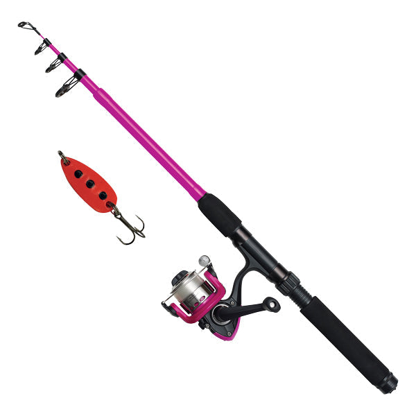 Kinetic Lille Viking Go Fishing 5,6fod Spin fiskestang, Pink-1