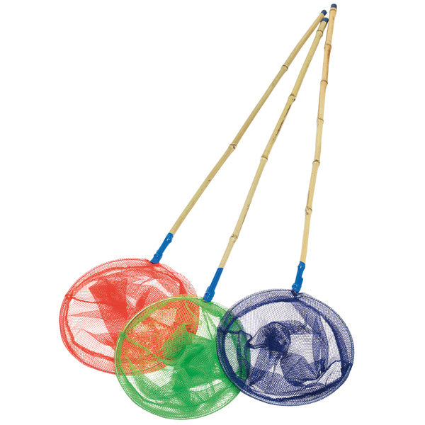 Kinetic Junior fiskenet Bambus ass. (Rød,Grøn,Blå)-1