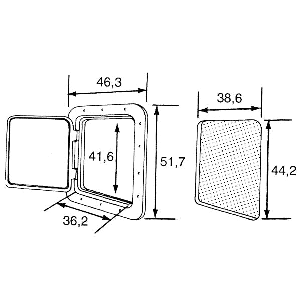 Nuova Rade Classic luge hvid 463x517mm-2
