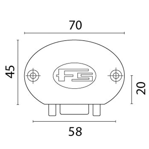 Skabslås hvid med anti vibration 70 x 45 x 20 mm-2