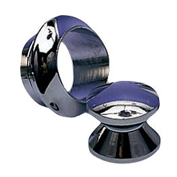 Roset/knop forkromet messing til dør-4