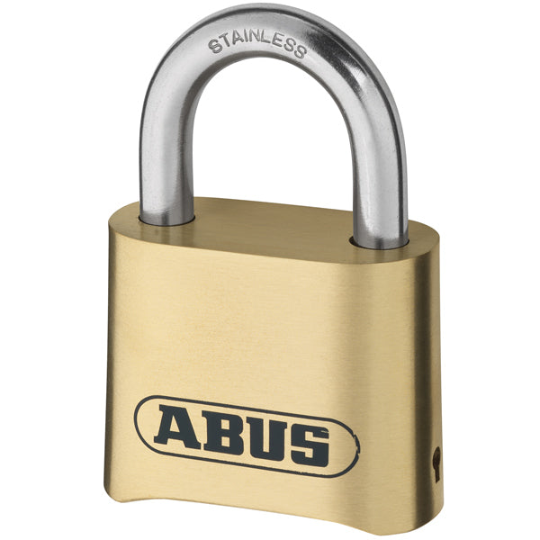 Abus kode hængelås messing med RF bøjle 50mm-1