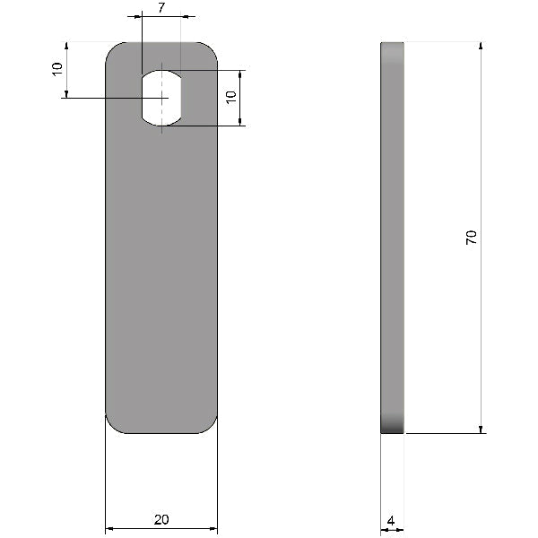 Roca rigel lige S 55-90mm til 1052459-2