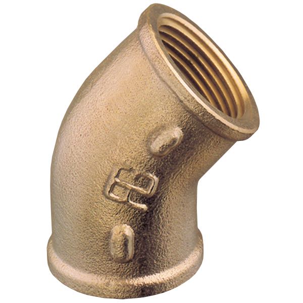 Guidi bøjning 45º indv./indv. gevind, bronze-1