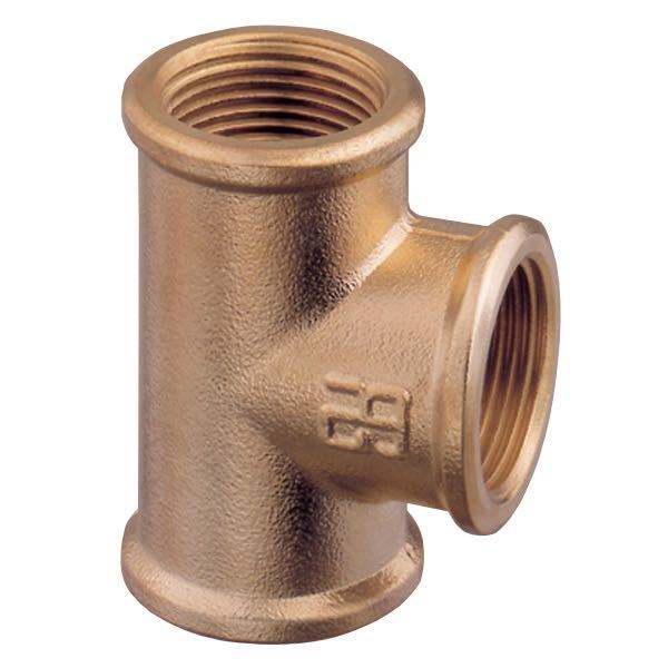 Guidi T-stykke indv. gevind, bronze-1