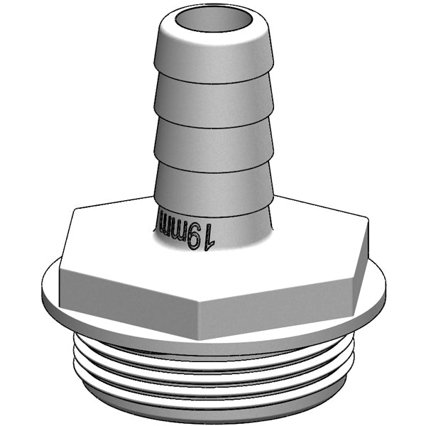 Trudesign Slangestuds 1 1/2" hvid, til y-ventil-1