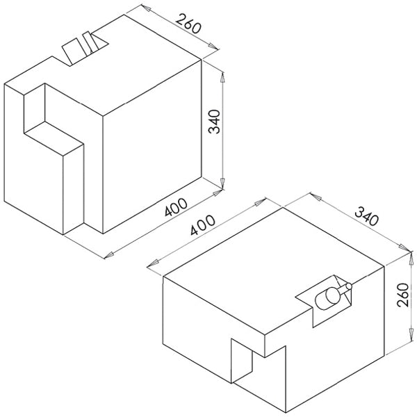 Vandtank 32l hvid med 12v trykvandspumpe 40x26x34cm-3