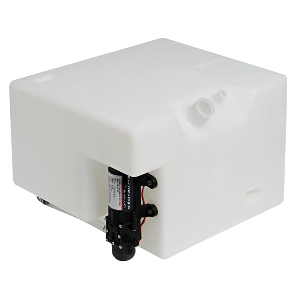 Vandtank 32l hvid med 12v trykvandspumpe 40x26x34cm-1