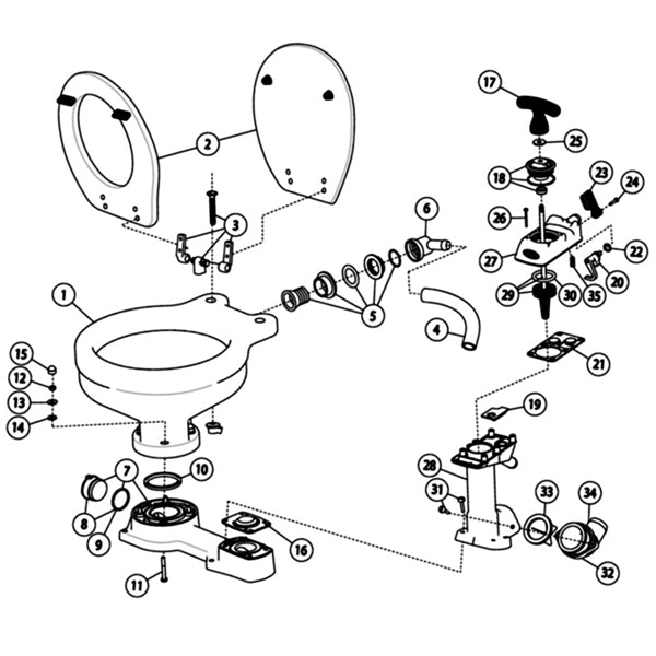 Jabsco manuel toilet "twist n lock" regular-2