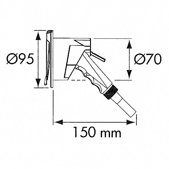 Cockpit blandingsbatteri til indbygning hvid dæksel-3