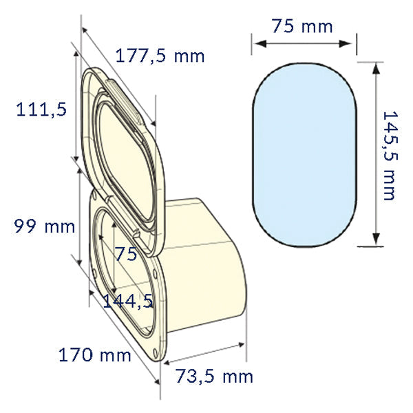 Nuova rade Cockpit blandingsbatteri m/bruser 3m slange hvid-2