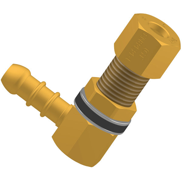90° vinklet gasfitting 8mm rør - Ø8mm slange blister-1