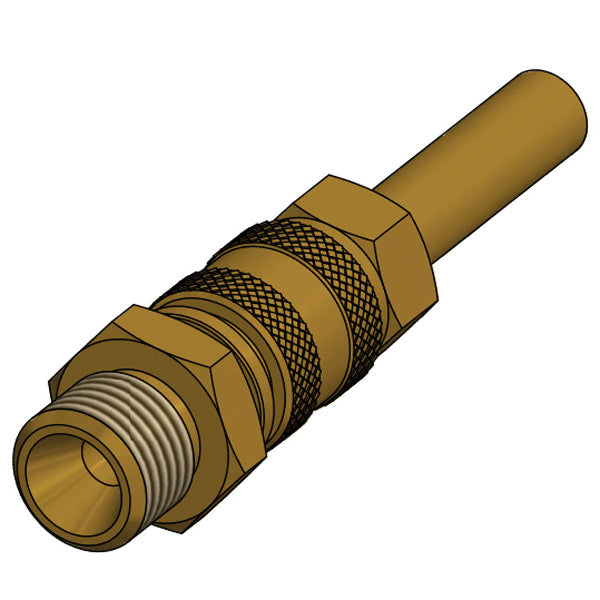 Gas quick kobling Ø8mm rør - 1/4" han gevind blister-1