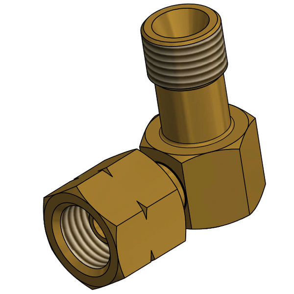90° vinklet gasfitting ¼" til regulator afgang blister-1