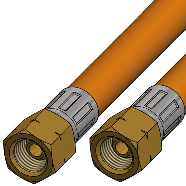 Gasslange 0,8m med 1/4" omløber i begge ender blister-2