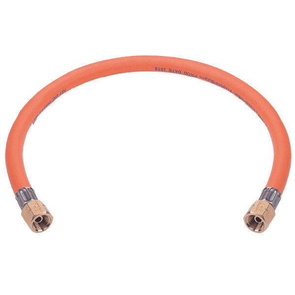 Gasslange 0,8m med 1/4" omløber i begge ender blister-1