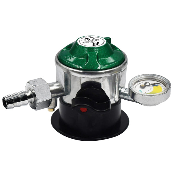 Gas regulator Jumpo click on med manometer & slangestuds Ø10-1