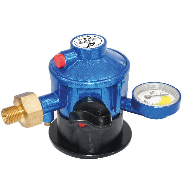 Gas regulator Jumpo click on med manometer og 1/4" gevind-1