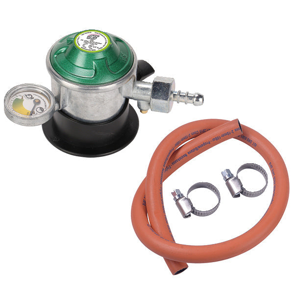 Gasregulator basic med manometer & 2 meter slange Ø10mm-1