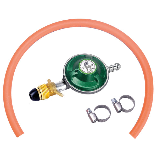 Gasregulator Sweden med manometer & 2 meter slange Ø8mm-1