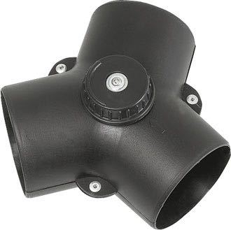 Y-ventil m/spjeld, sort-3