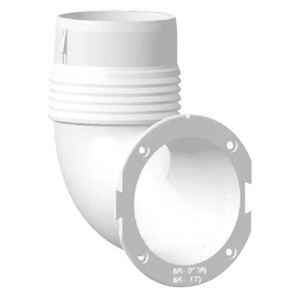 Nuova rade Slangeadapter 90° til ventilgæller 70 eller 76mm-1