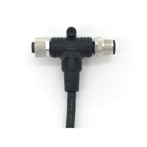 ODS M12 CANBUS/NMEA 2000 T-stykke m. 1m Strømkabel-1