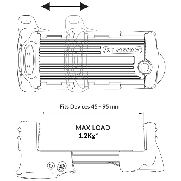 ROKK Smart mobil klemme holder 45-95mm-2