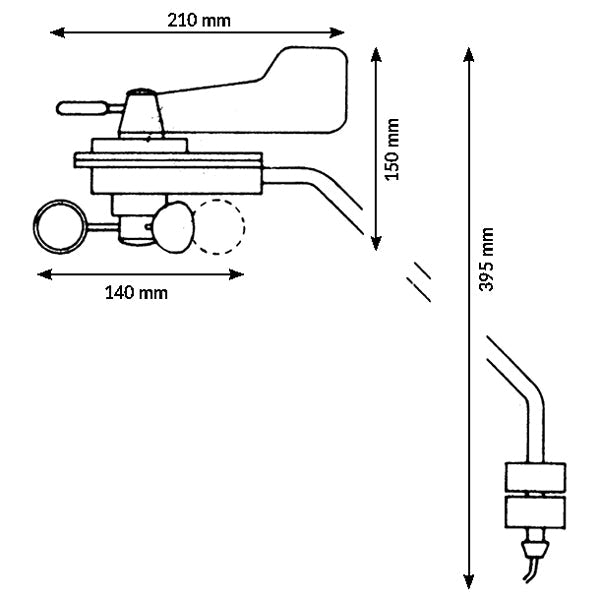 Nasa Clipper vind incl. transducer med 20meter kabel-3