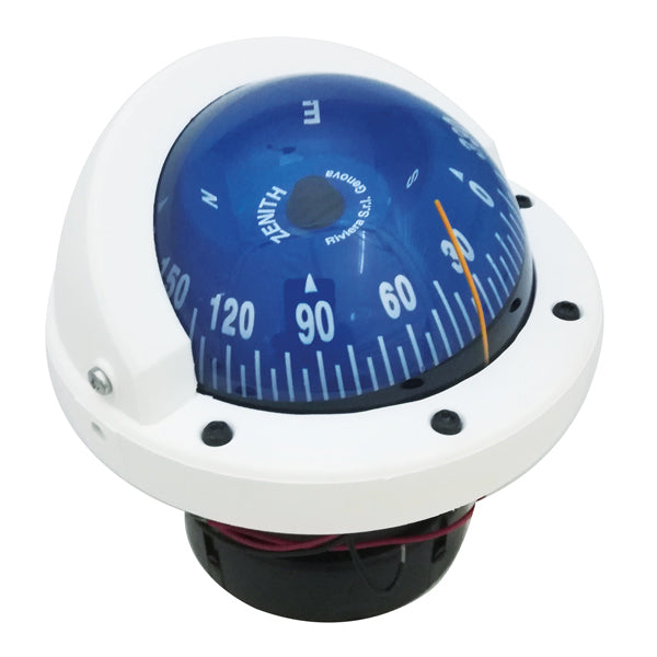 Riviera kompas ZENITH BZ1 SLIM 80mm nedbygning, hvid-1