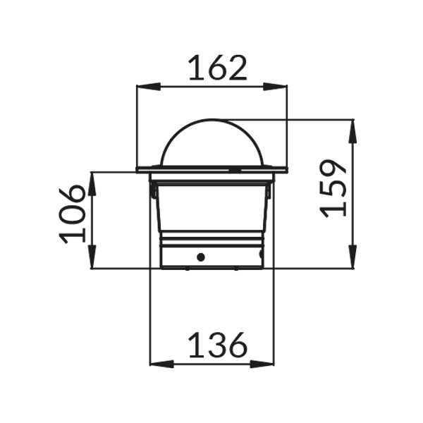 Riviera kompas URANIA BU1 100mm, nedbygning, sort-2