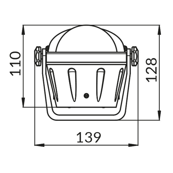 Riviera kompas ARTICA BA2, 70mm, med bøjle hvid