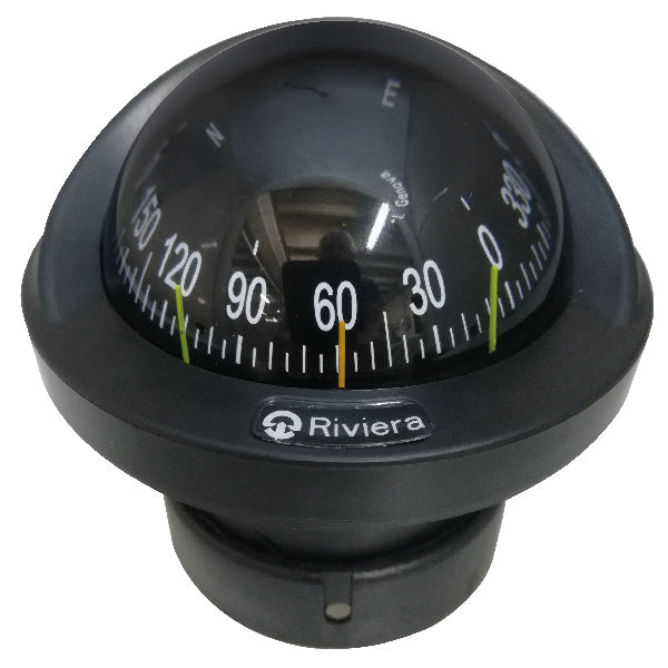 Riviera kompas ARTICA BA1 SLIM, 70mm, nedbygning sort-1