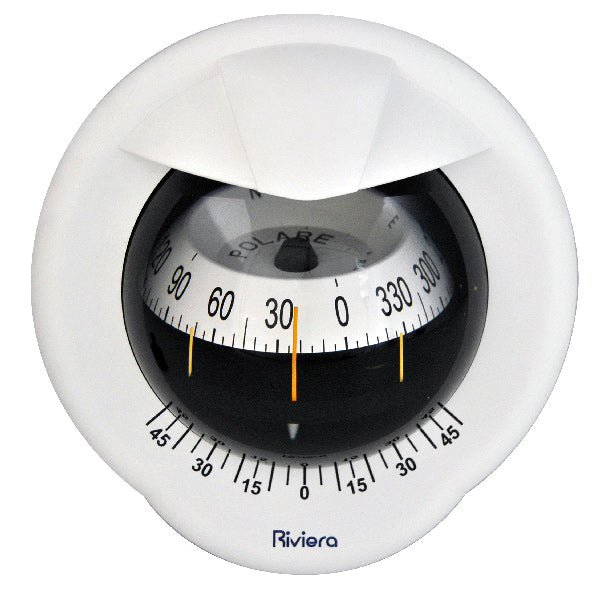 Riviera kompas POLARE BP1 - 80mm, skotmont. hvid, hvid rose-1