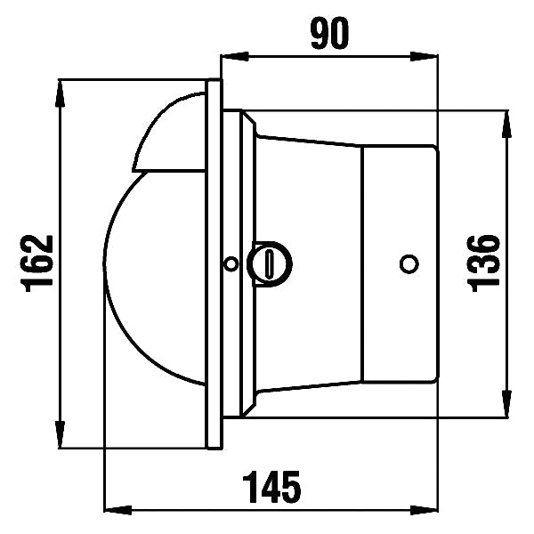 Riviera kompas POLARE BP2 100mm, skotmont. hvid, sort rose-2