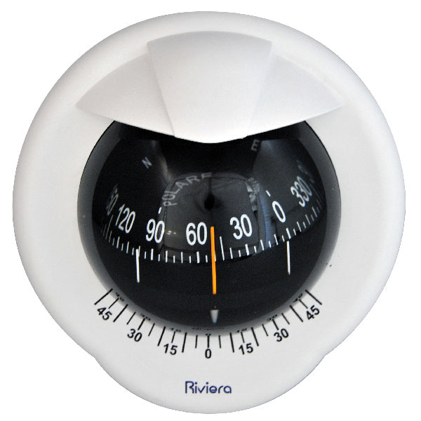 Riviera kompas POLARE BP2 100mm, skotmont. hvid, sort rose-1