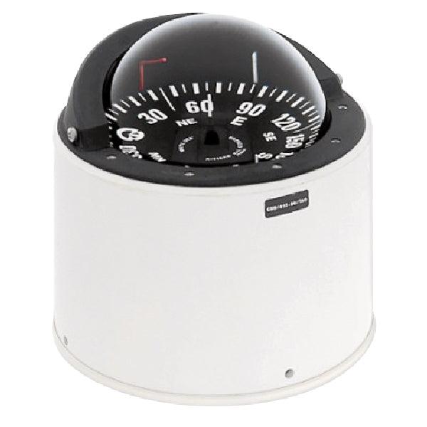 Riviera kompas WHITE STAR 5" BW4 130mm, piedestal, hvid-1