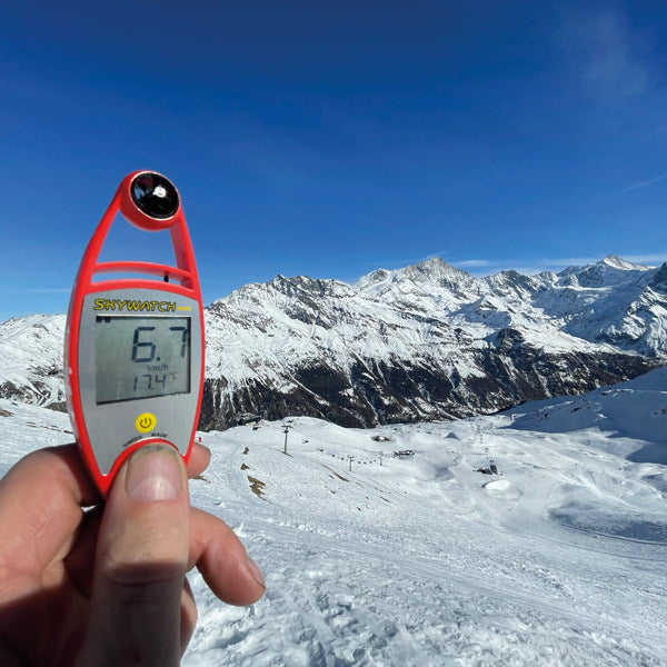 Vindmåler håndholdt skywatch med temperatur rød-2