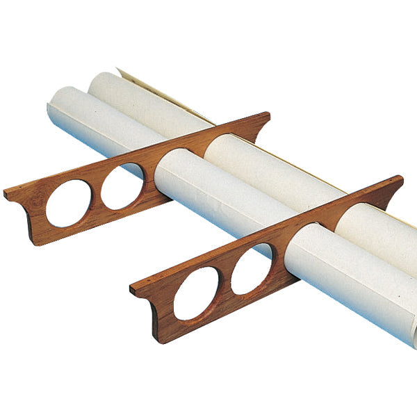Roca søkortsholder teak til 4 stk. 43,5x9cm-1