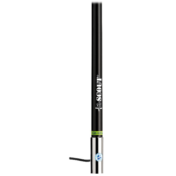 Scout KS-43 VHF sort antenne 2,4M med 6 meter kabel & stik-2