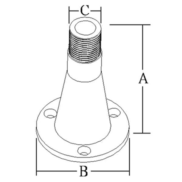 Glomex V9174 Antenneholder for dæksmontering i RF stål-2