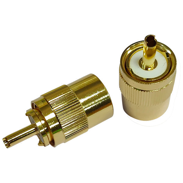 1852 VHF stik PL259 til 6mm kabel, lodning, guldbelagt  2-pa-1