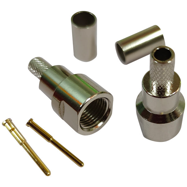 1852 FME han stik til 6mm kabel RG58, crimpning, 2-pak-1