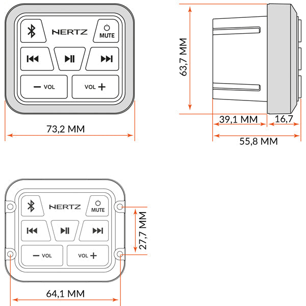 Hertz HMR BT - BLUETOOTH MODTAGER, VANDTÆT-2